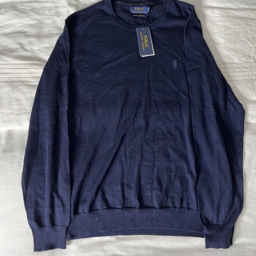 NEW Polo by Ralph Lauren Men's Sweater|Navy Blue|Large
